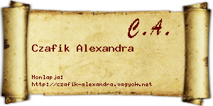 Czafik Alexandra névjegykártya