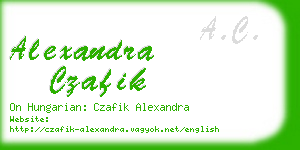 alexandra czafik business card